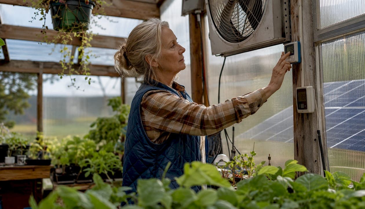 Greenhouse Thermostat Control for Off-Grid Solar Systems